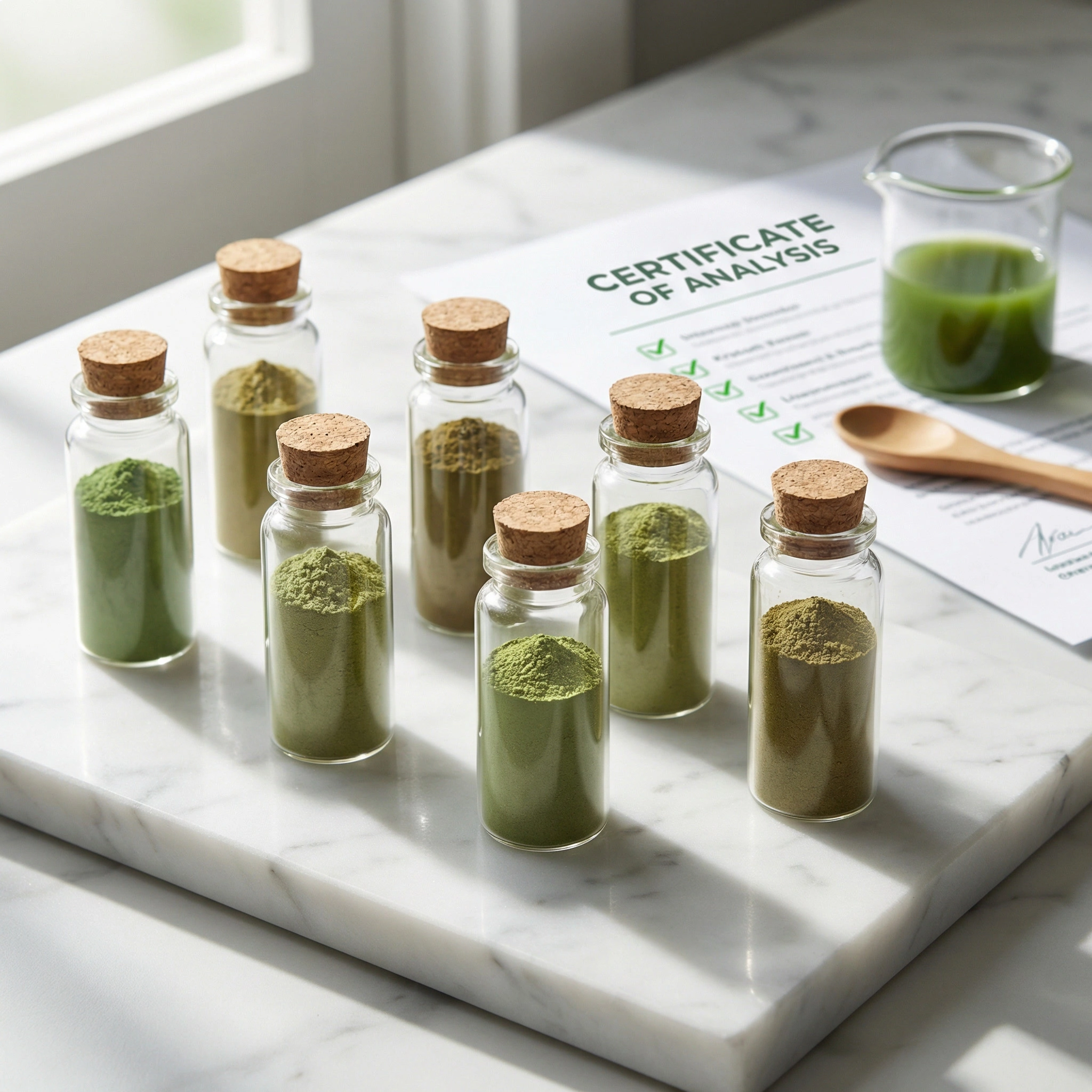 Laboratory testing equipment for kratom quality verification